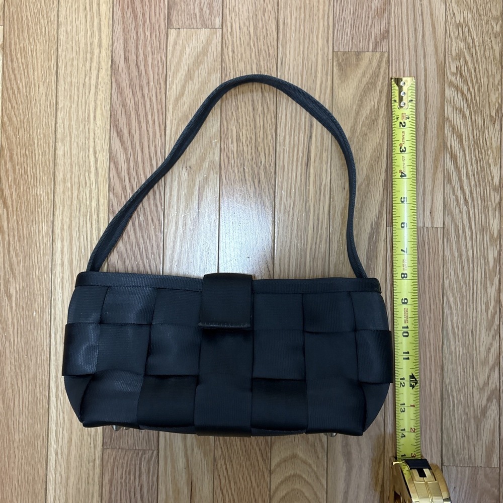 Harveys Seat Belt Bag Charcoal Gray Woven Satchel Shoulder Bag - Picture 8 of 8